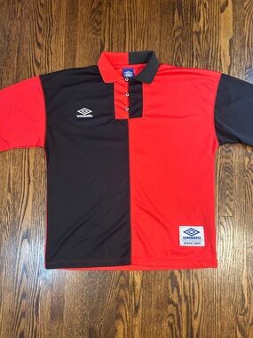 Vintage Y2K Umbro Two Tone Athletic Polo Made in Canada